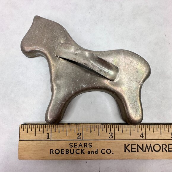 Vintage Metal Cookie Cutters With Handles Set‎ Of 8 Bell Flower Dog Bunny Turkey - Picture 7 of 9